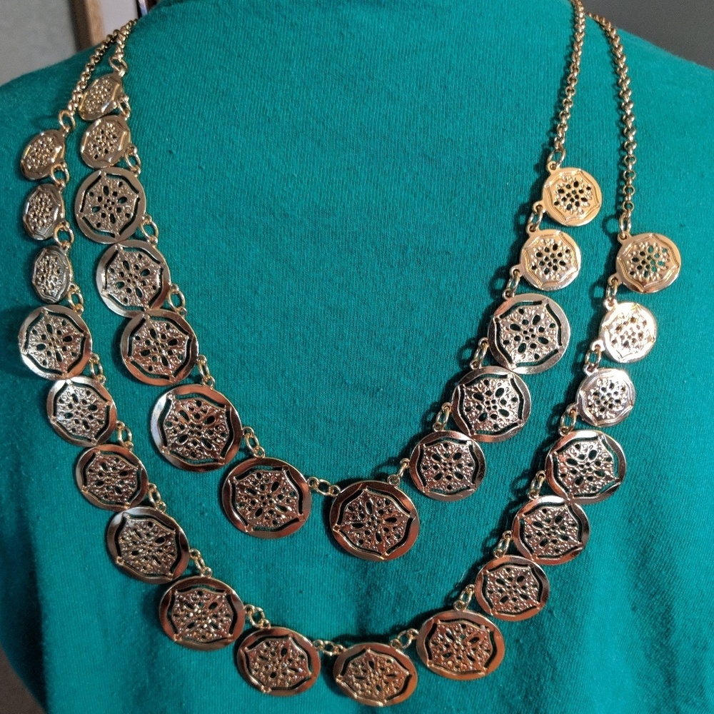 Park Lane gold plated 22" double layer necklace